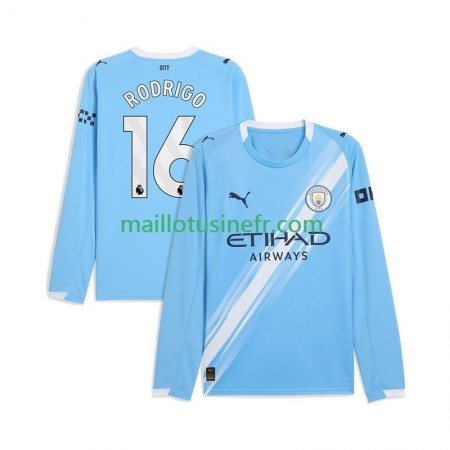 Maillot de Foot Manchester City Rodrigo Hernandez 16 Domicile 2025-26 Manches Longues Maillot de Foot Manchester City Rodrigo Hernandez 16 Domicile 2025-26 Manches Longues
